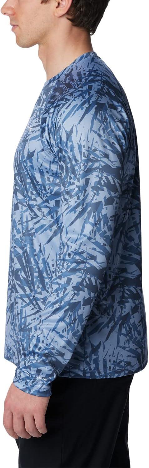 imageColumbia Mens Summerdry Printed Long SleeveBluestone Dye Palms Tonal