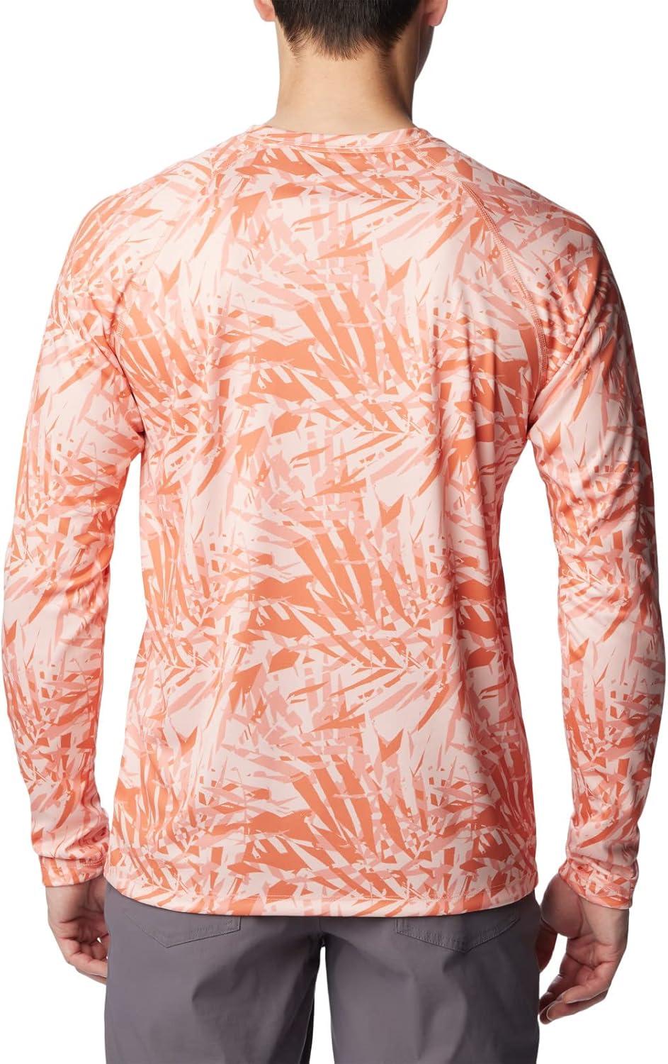 imageColumbia Mens Summerdry Printed Long SleeveDesert Orange Dye Palms Tonal