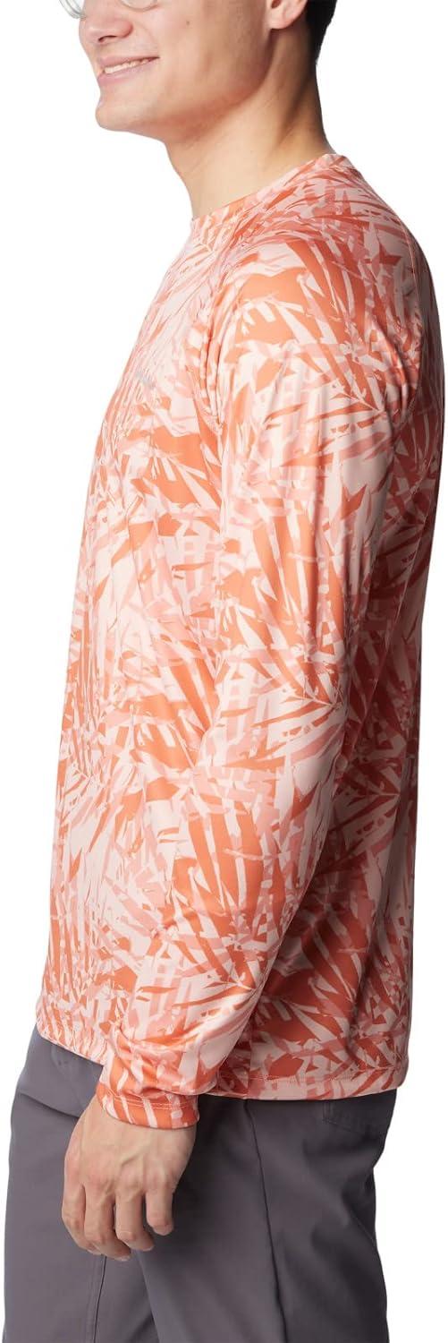 imageColumbia Mens Summerdry Printed Long SleeveDesert Orange Dye Palms Tonal