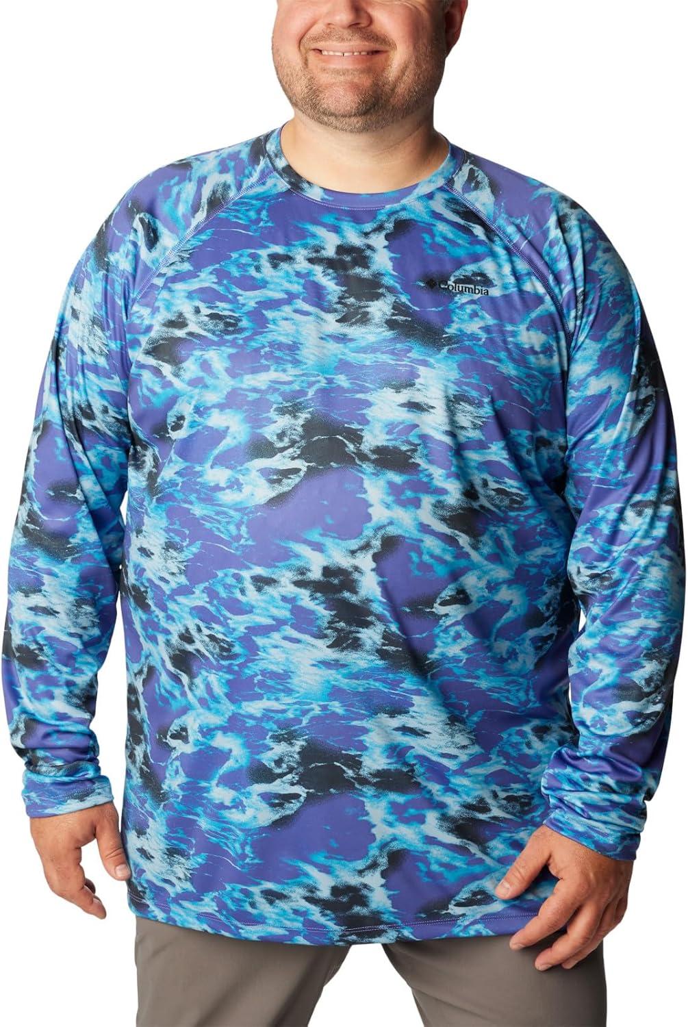 imageColumbia Mens Summerdry Printed Long SleevePurple Lotus Natureal Waves