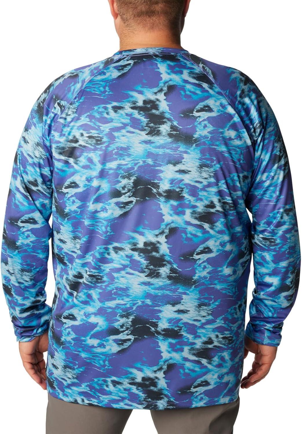imageColumbia Mens Summerdry Printed Long SleevePurple Lotus Natureal Waves