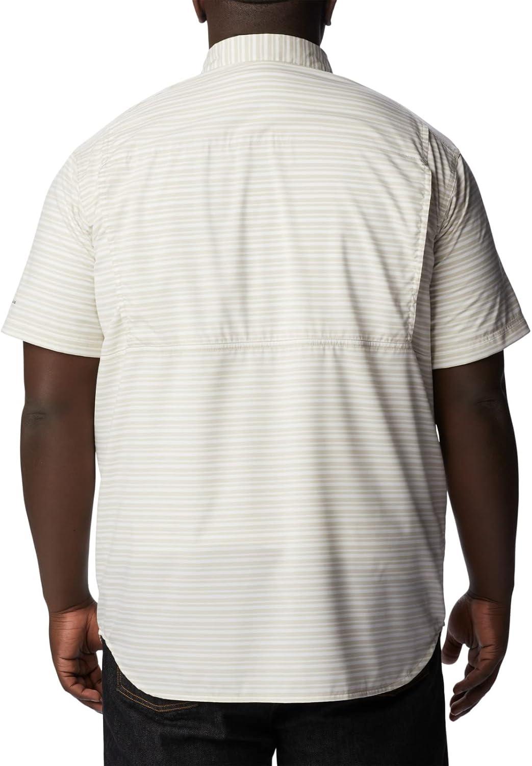 imageColumbia Mens Twisted Creek II Short Sleeve ShirtAncient Fossil Basic Stripe