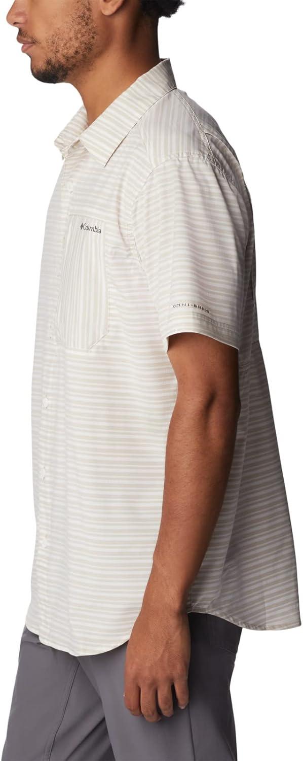 imageColumbia Mens Twisted Creek II Short Sleeve ShirtAncient Fossil Basic Stripe