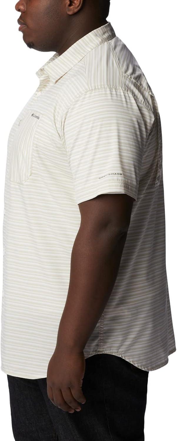 imageColumbia Mens Twisted Creek II Short Sleeve ShirtAncient Fossil Basic Stripe