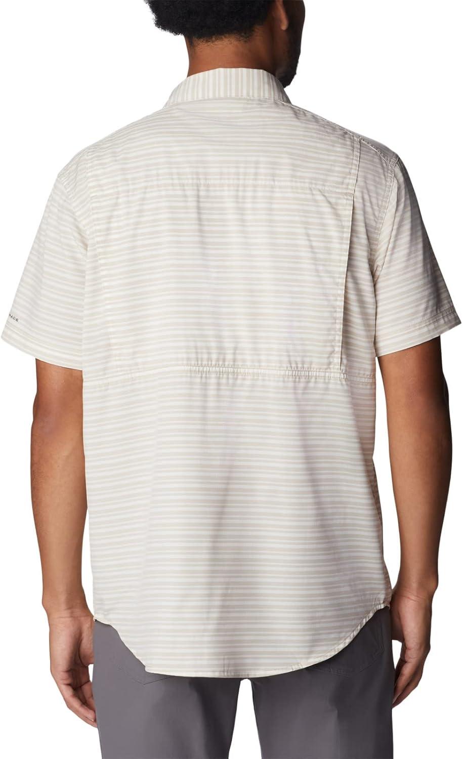 imageColumbia Mens Twisted Creek II Short Sleeve ShirtAncient Fossil Basic Stripe