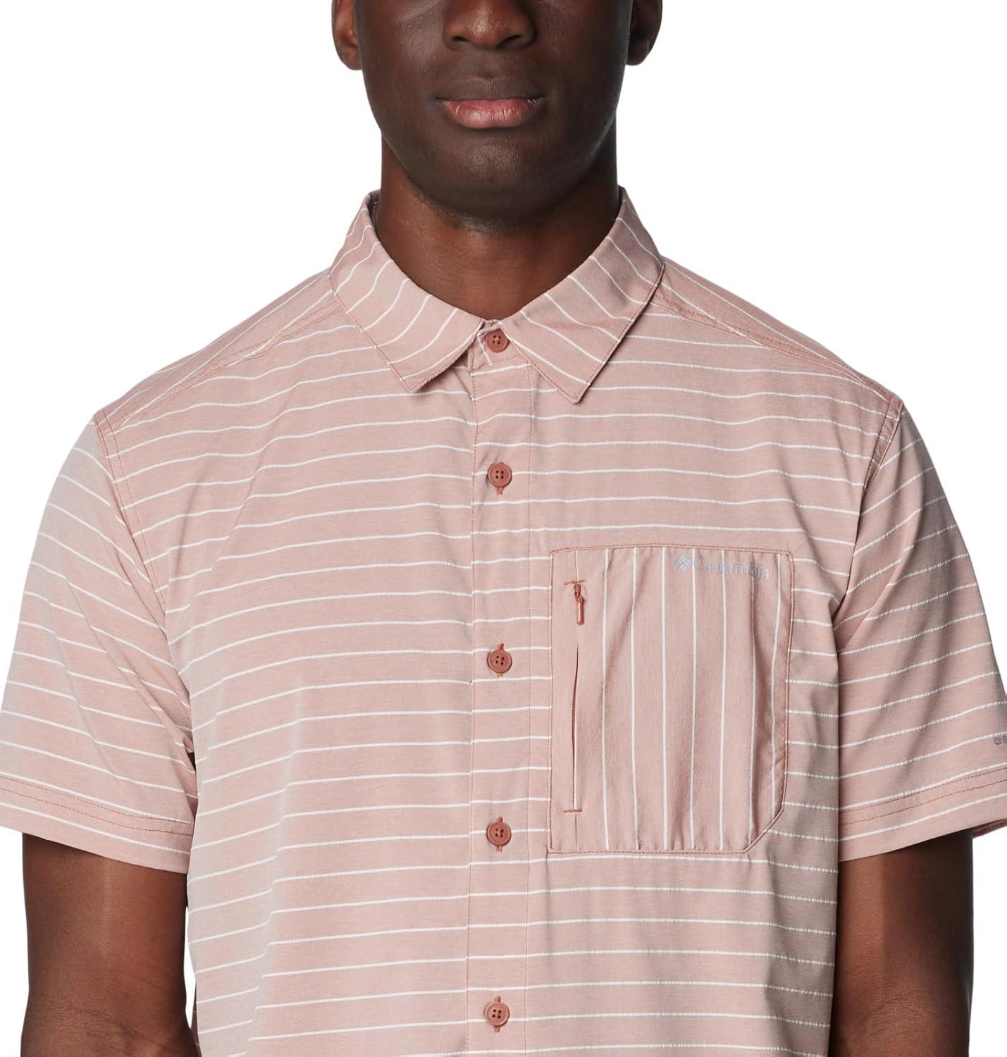 imageColumbia Mens Twisted Creek II Short Sleeve ShirtAuburn Horizontal Twisted Creek