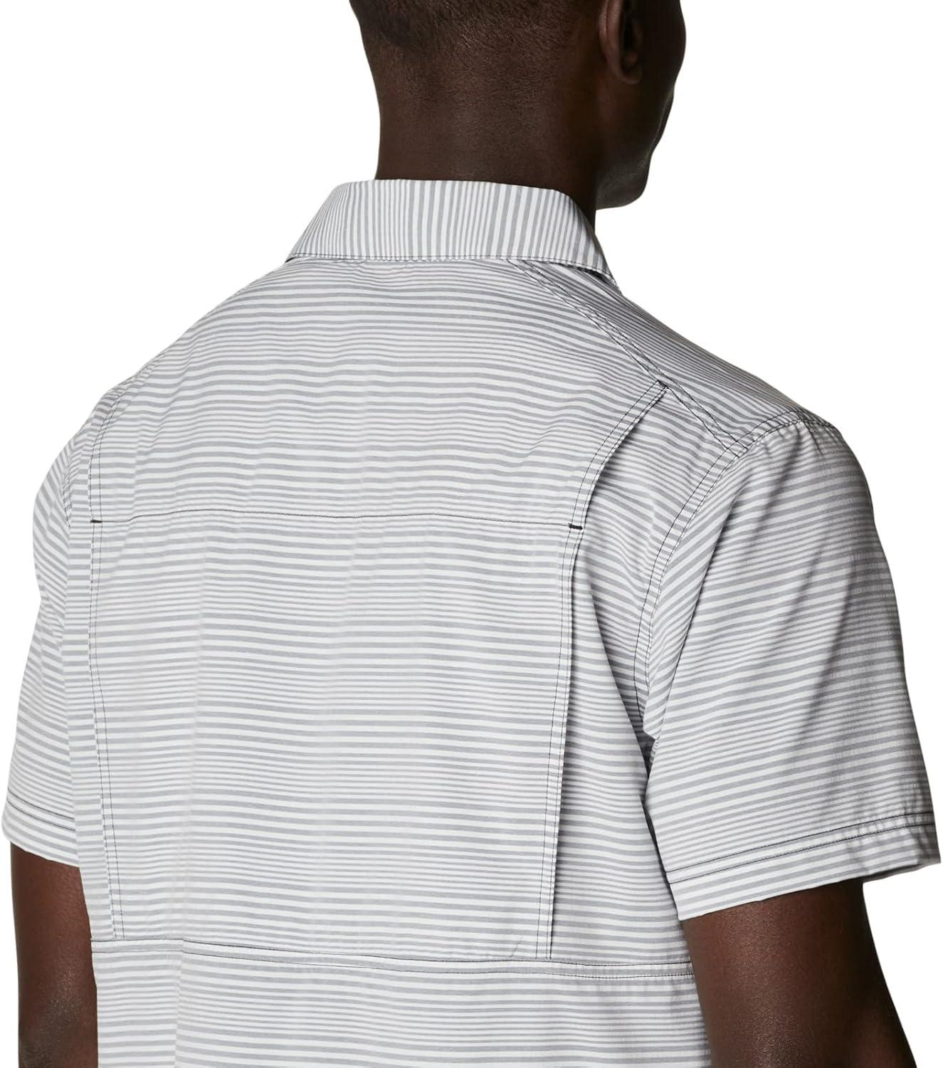 imageColumbia Mens Twisted Creek II Short Sleeve ShirtBlack Wave Crest Stripe