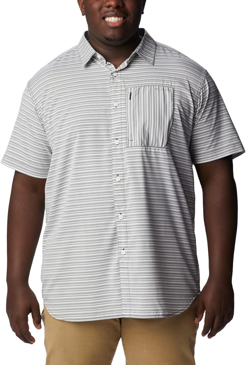 imageColumbia Mens Twisted Creek II Short Sleeve ShirtBlackasic Stripe