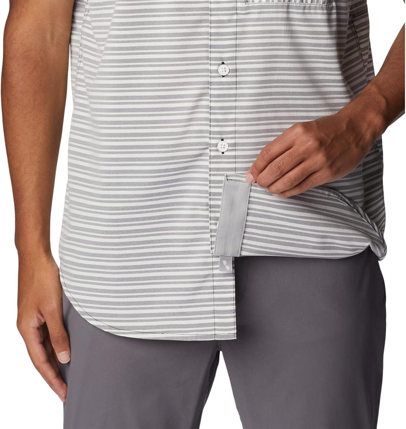 imageColumbia Mens Twisted Creek II Short Sleeve ShirtBlackasic Stripe