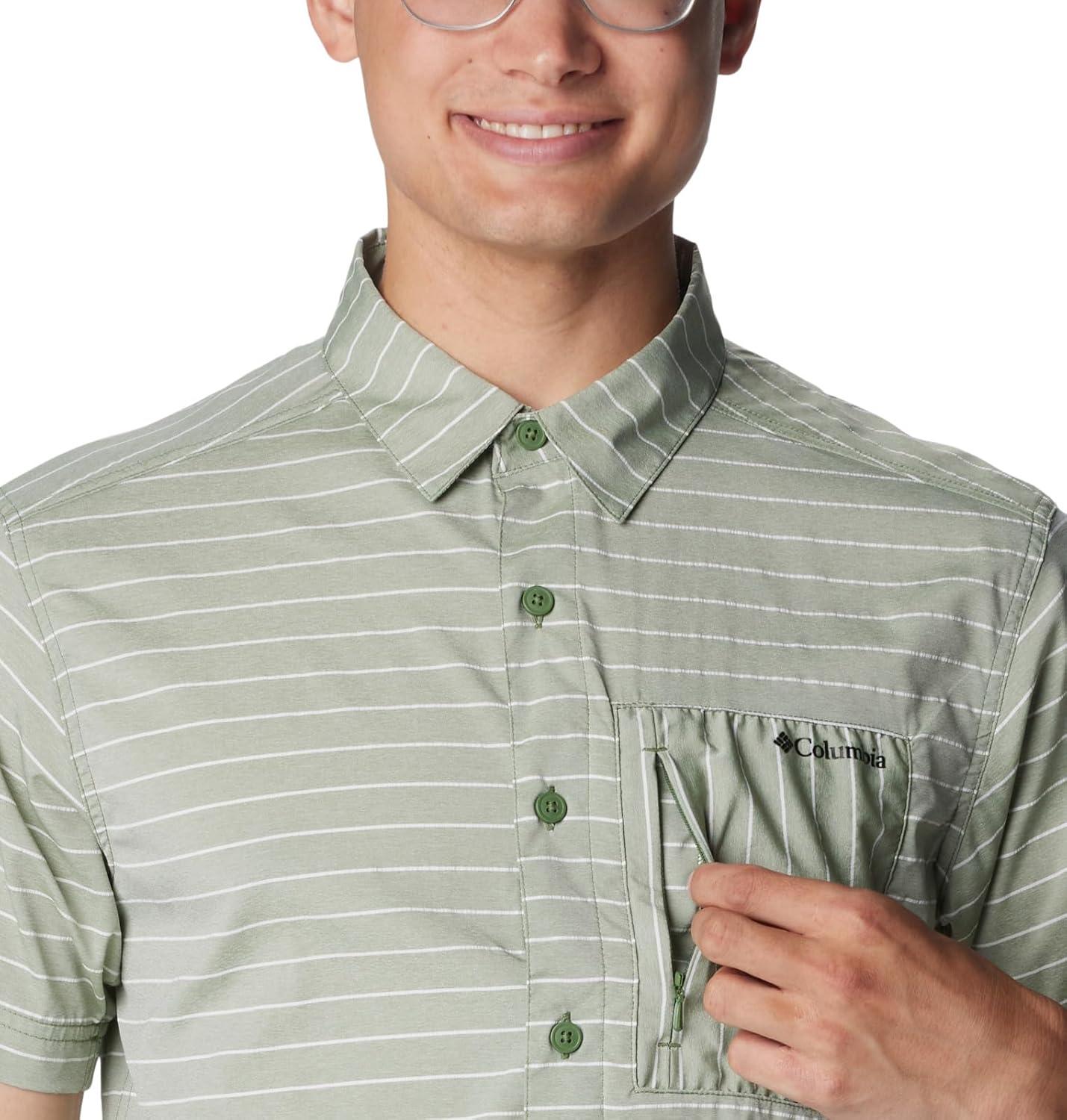imageColumbia Mens Twisted Creek II Short Sleeve ShirtCanteen Horizontal Twisted Creek