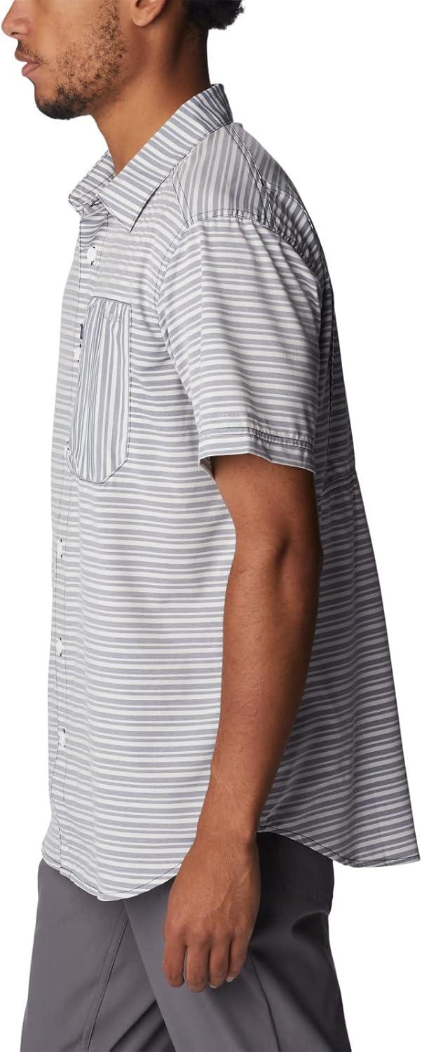 imageColumbia Mens Twisted Creek II Short Sleeve ShirtCollegiate Navy Basic Stripe