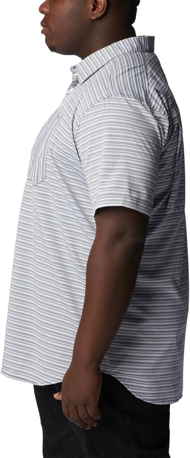 imageColumbia Mens Twisted Creek II Short Sleeve ShirtCollegiate Navy Basic Stripe