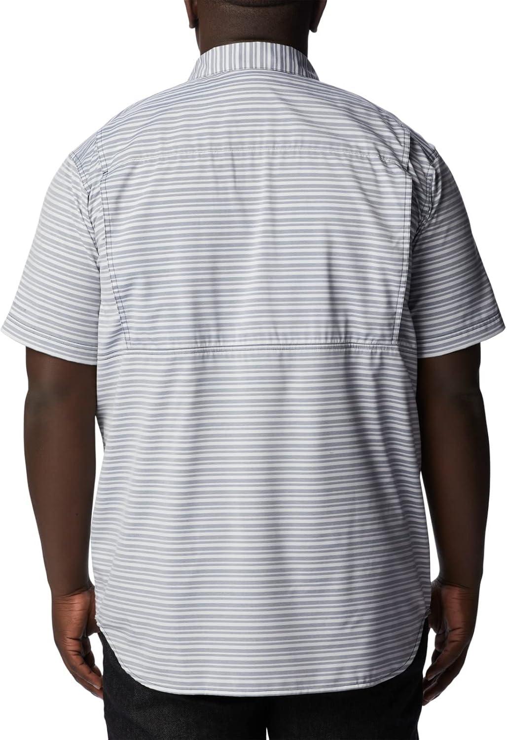 imageColumbia Mens Twisted Creek II Short Sleeve ShirtCollegiate Navy Basic Stripe