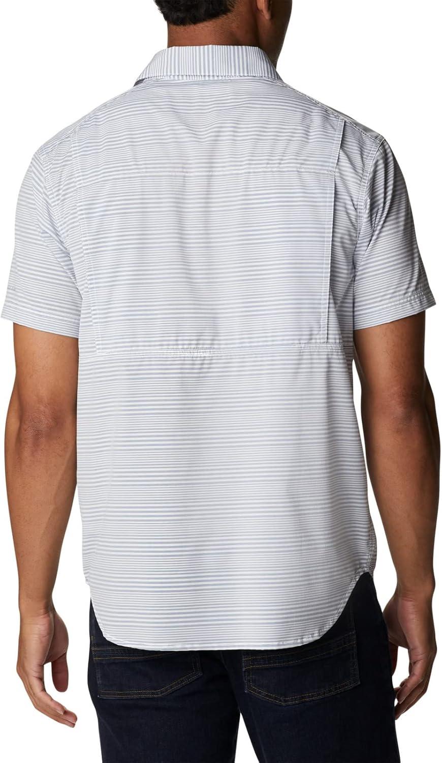 imageColumbia Mens Twisted Creek II Short Sleeve ShirtCollegiate Navy Wave Crest Stripe