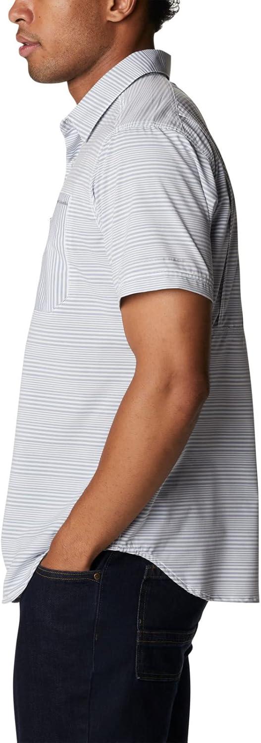 imageColumbia Mens Twisted Creek II Short Sleeve ShirtCollegiate Navy Wave Crest Stripe