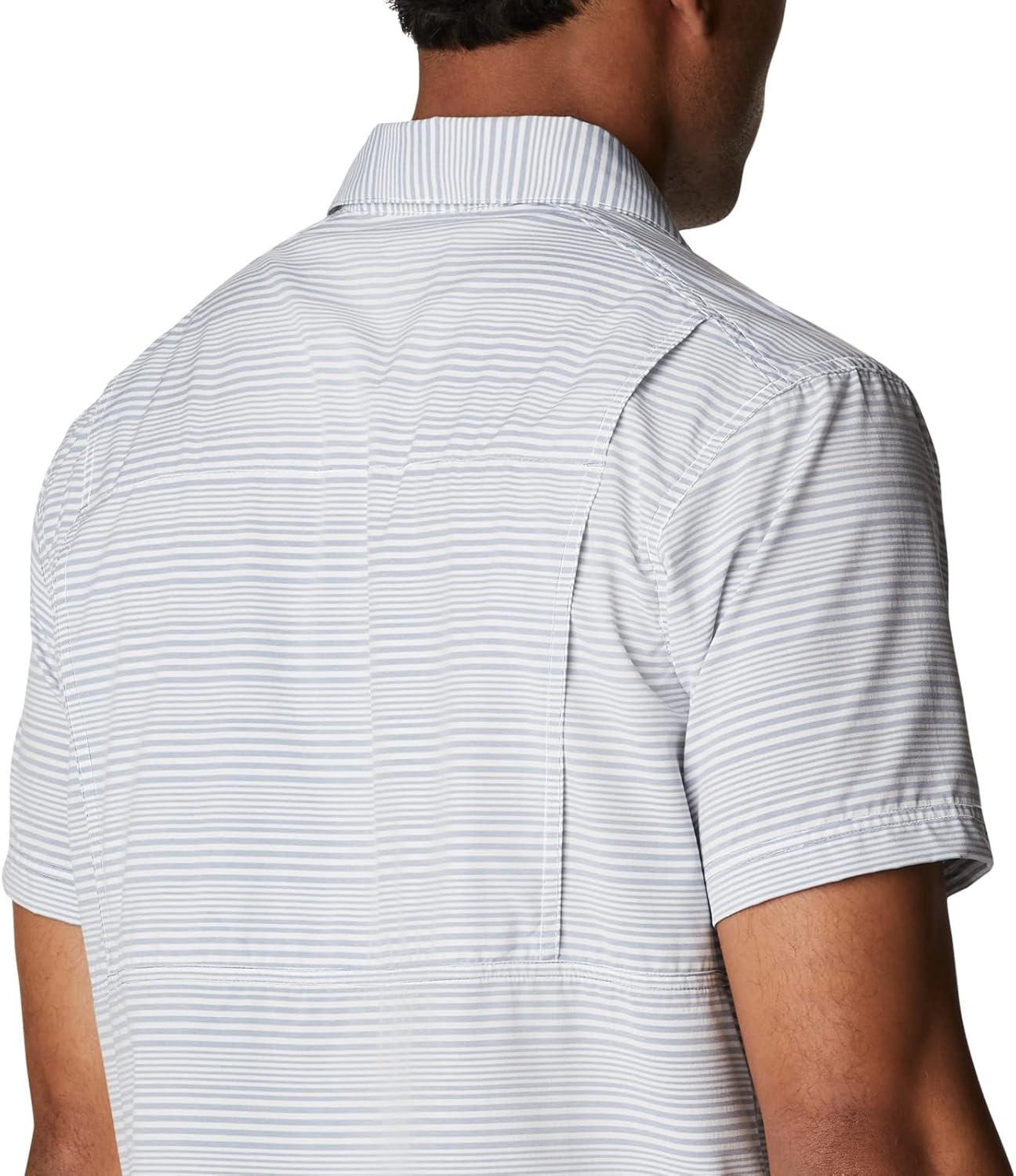 imageColumbia Mens Twisted Creek II Short Sleeve ShirtCollegiate Navy Wave Crest Stripe