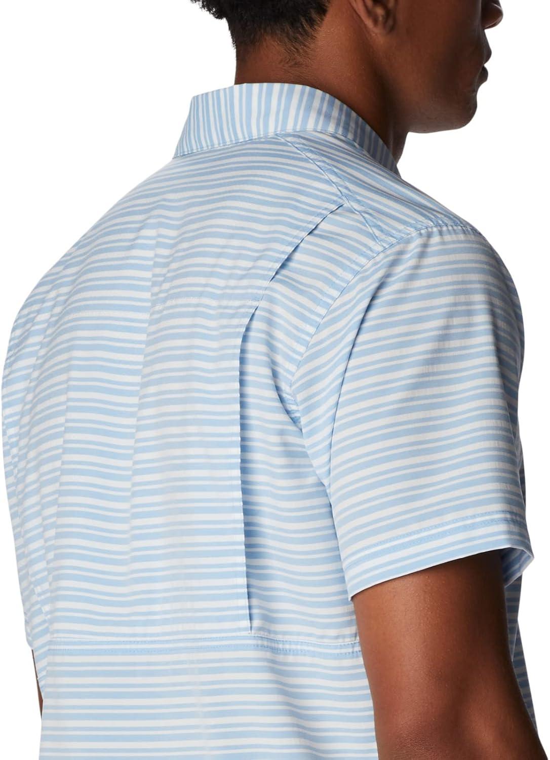 imageColumbia Mens Twisted Creek II Short Sleeve ShirtJet Stream Basic Stripe