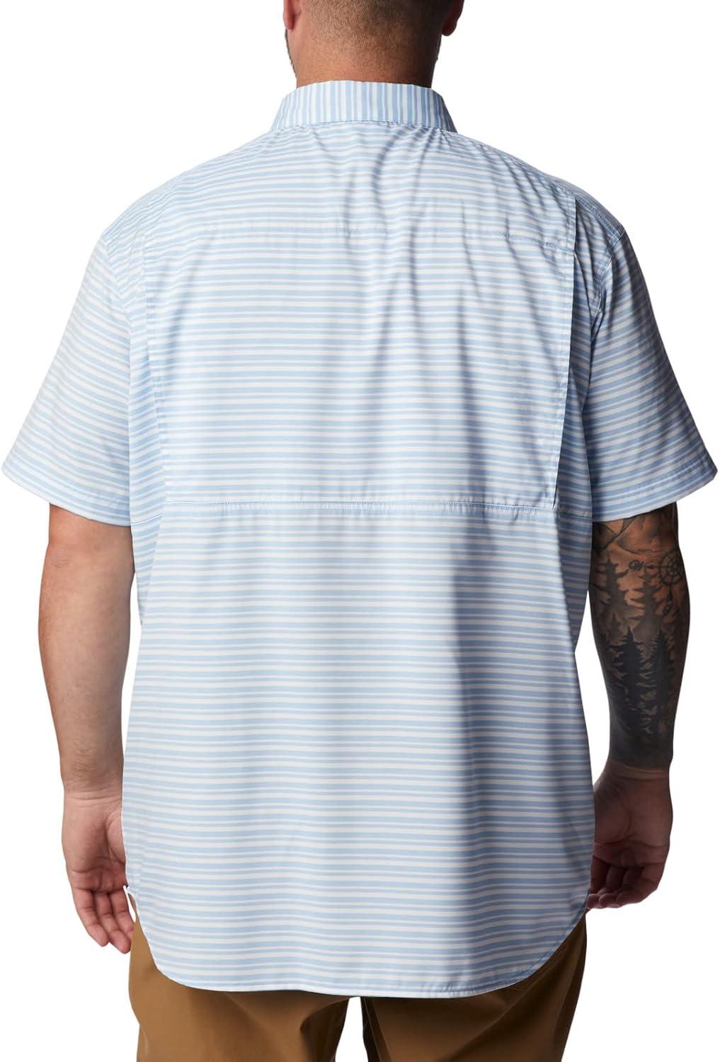 imageColumbia Mens Twisted Creek II Short Sleeve ShirtJet Stream Basic Stripe