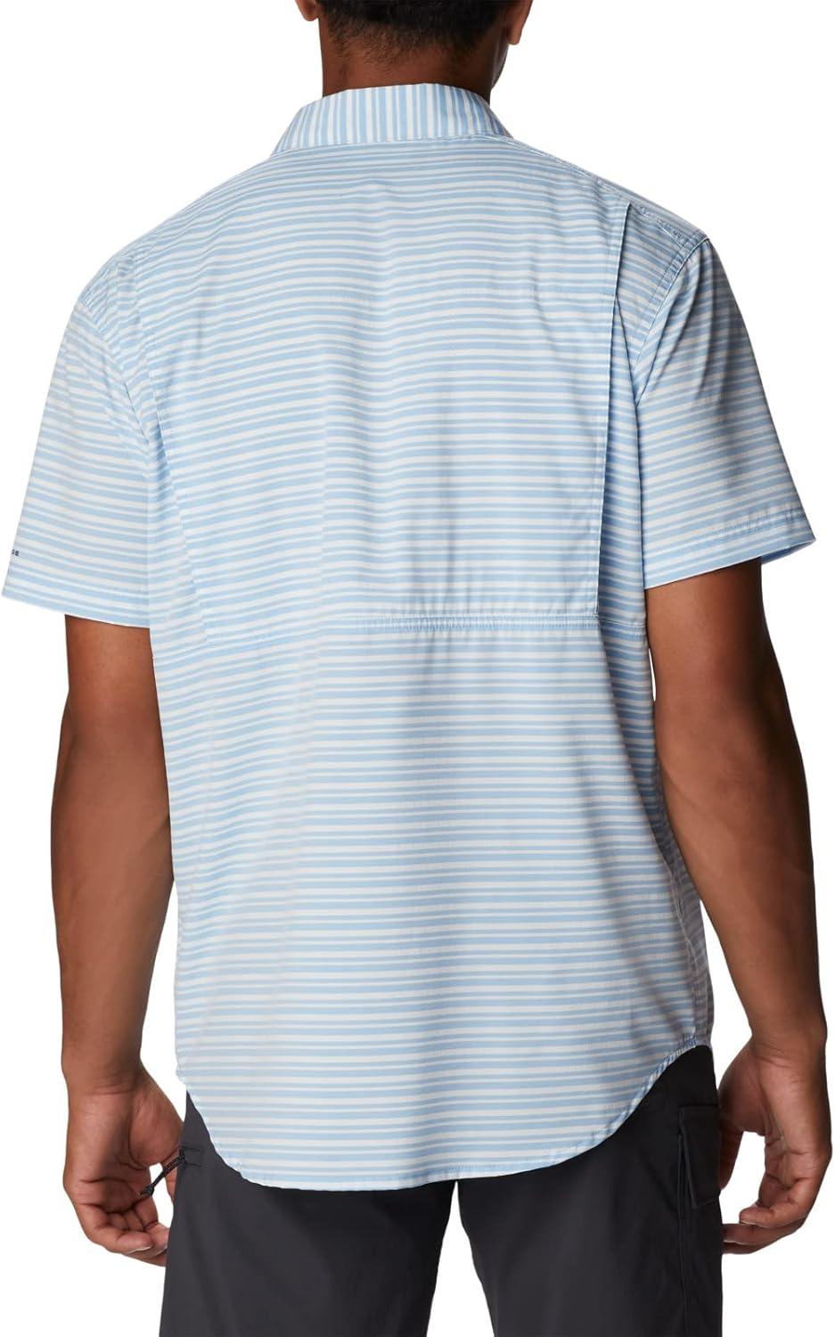 imageColumbia Mens Twisted Creek II Short Sleeve ShirtJet Stream Basic Stripe