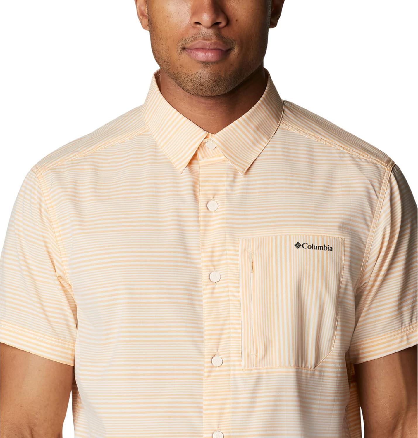 imageColumbia Mens Twisted Creek II Short Sleeve ShirtMango Wave Crest Stripe