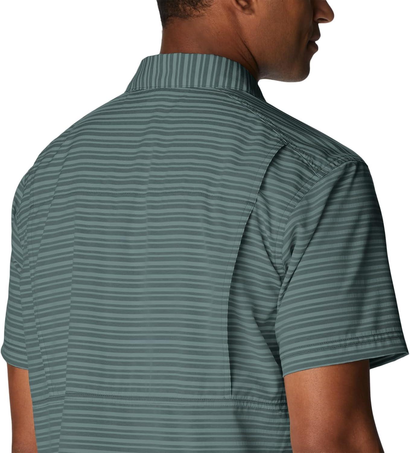 imageColumbia Mens Twisted Creek II Short Sleeve ShirtMetal Basic Stripe