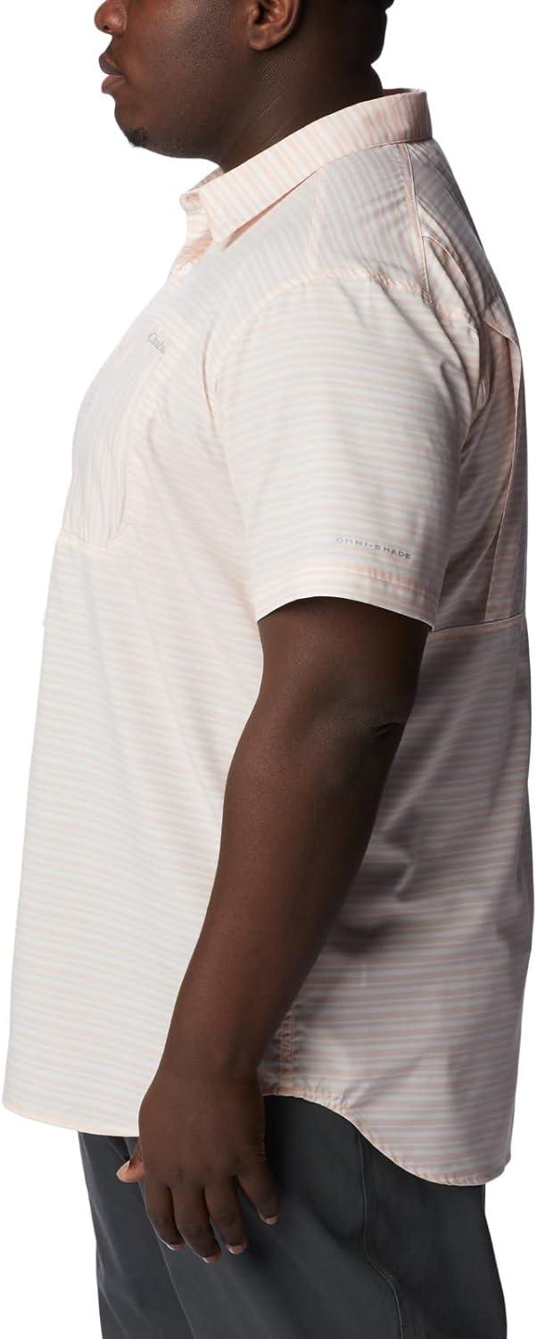 imageColumbia Mens Twisted Creek II Short Sleeve ShirtPeach Blossom Basic Stripe