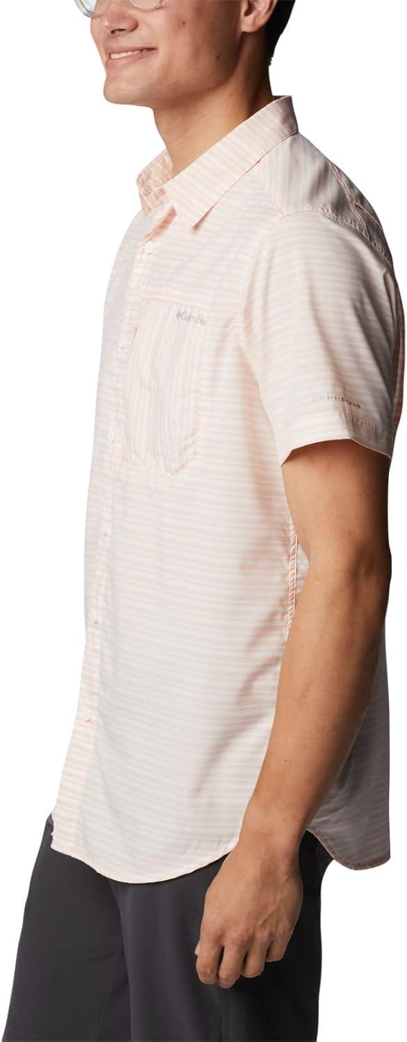 imageColumbia Mens Twisted Creek II Short Sleeve ShirtPeach Blossom Basic Stripe