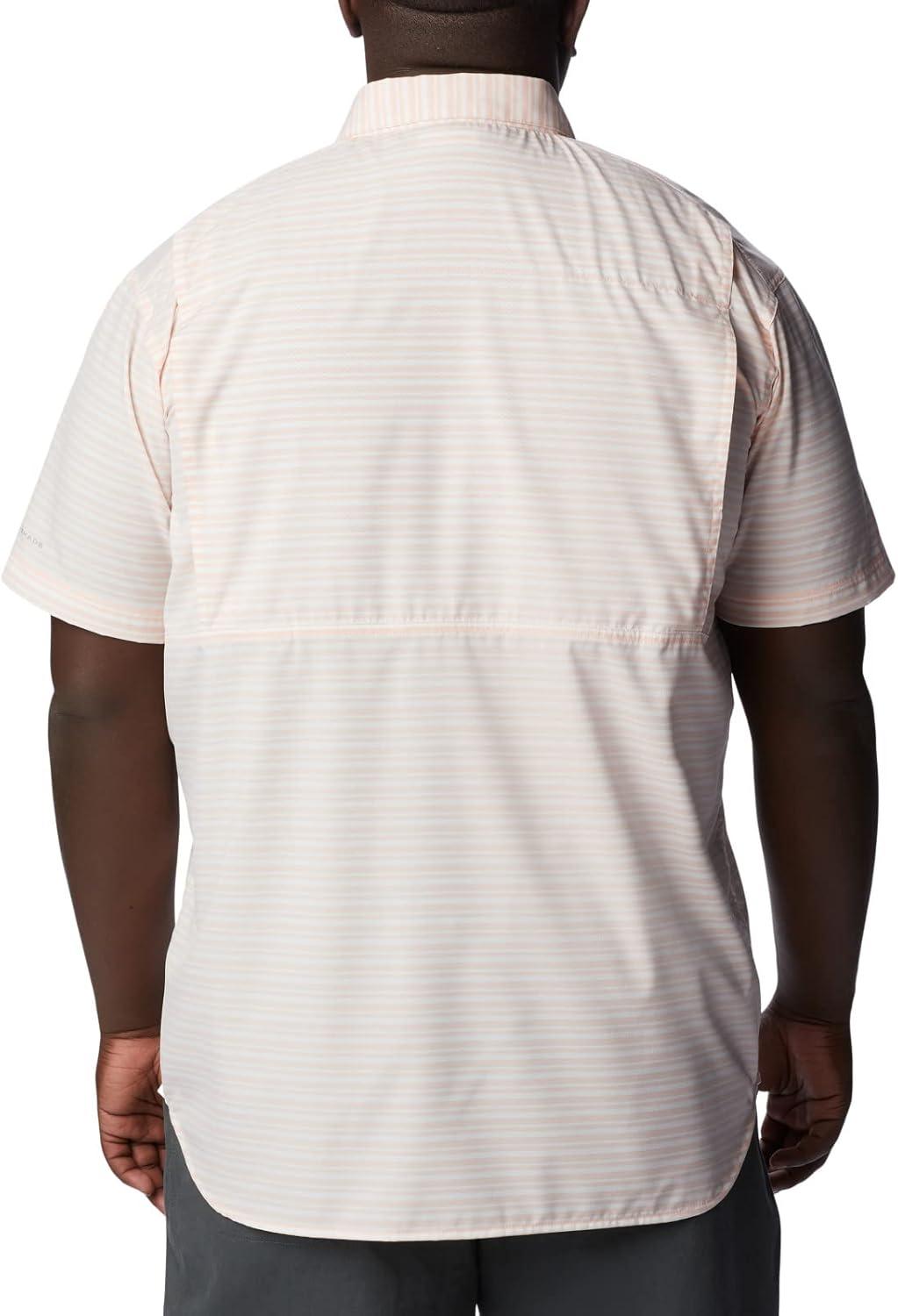 imageColumbia Mens Twisted Creek II Short Sleeve ShirtPeach Blossom Basic Stripe