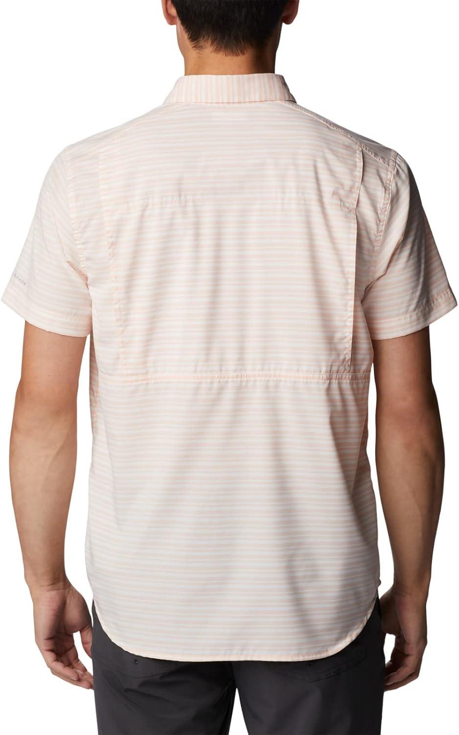 imageColumbia Mens Twisted Creek II Short Sleeve ShirtPeach Blossom Basic Stripe