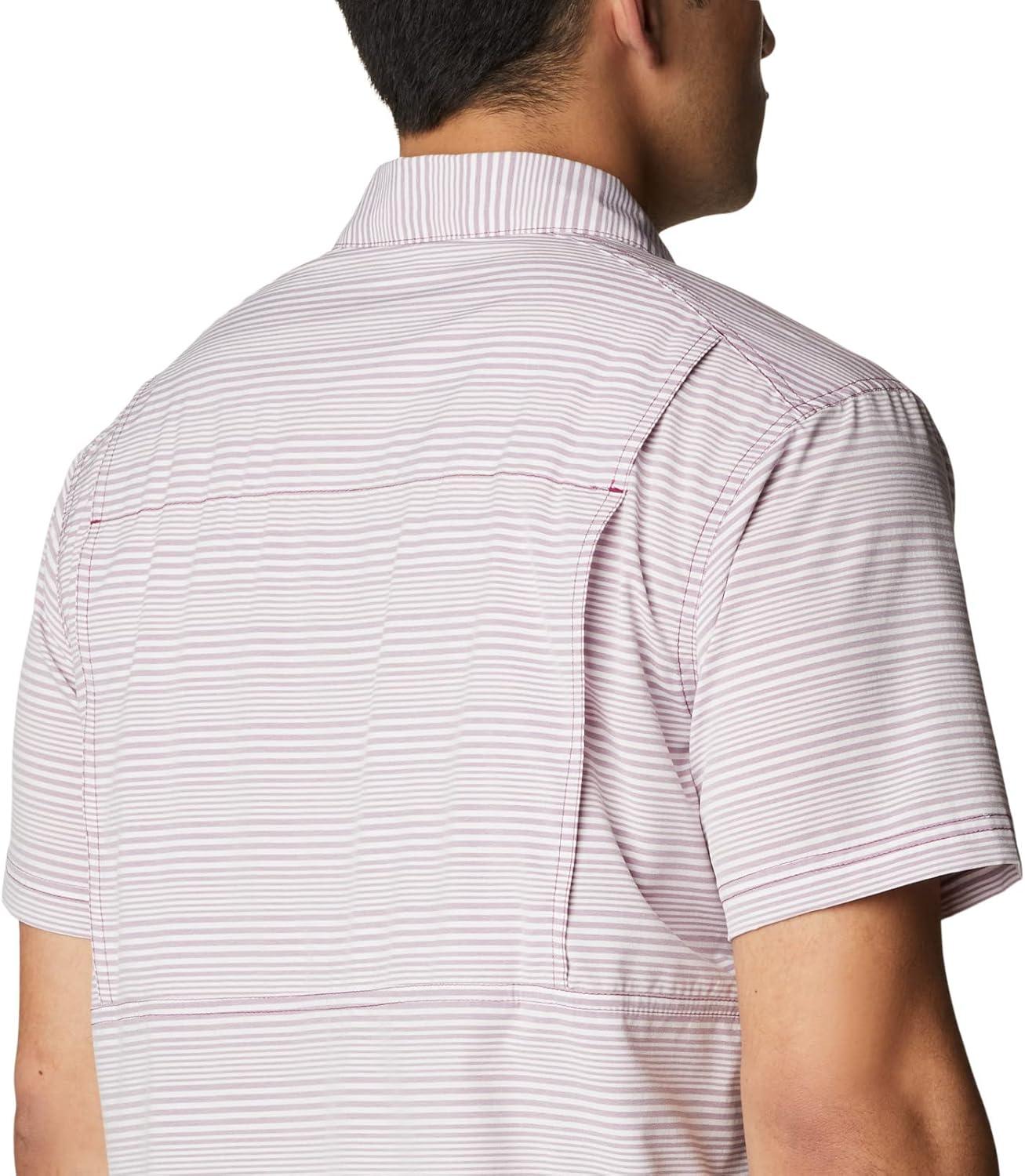 imageColumbia Mens Twisted Creek II Short Sleeve ShirtRed Onion Wave Crest Stripe