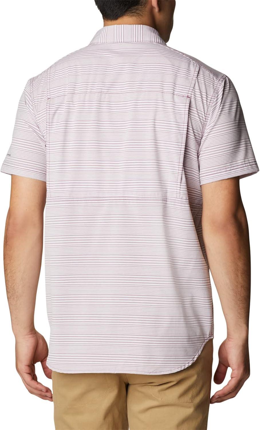 imageColumbia Mens Twisted Creek II Short Sleeve ShirtRed Onion Wave Crest Stripe