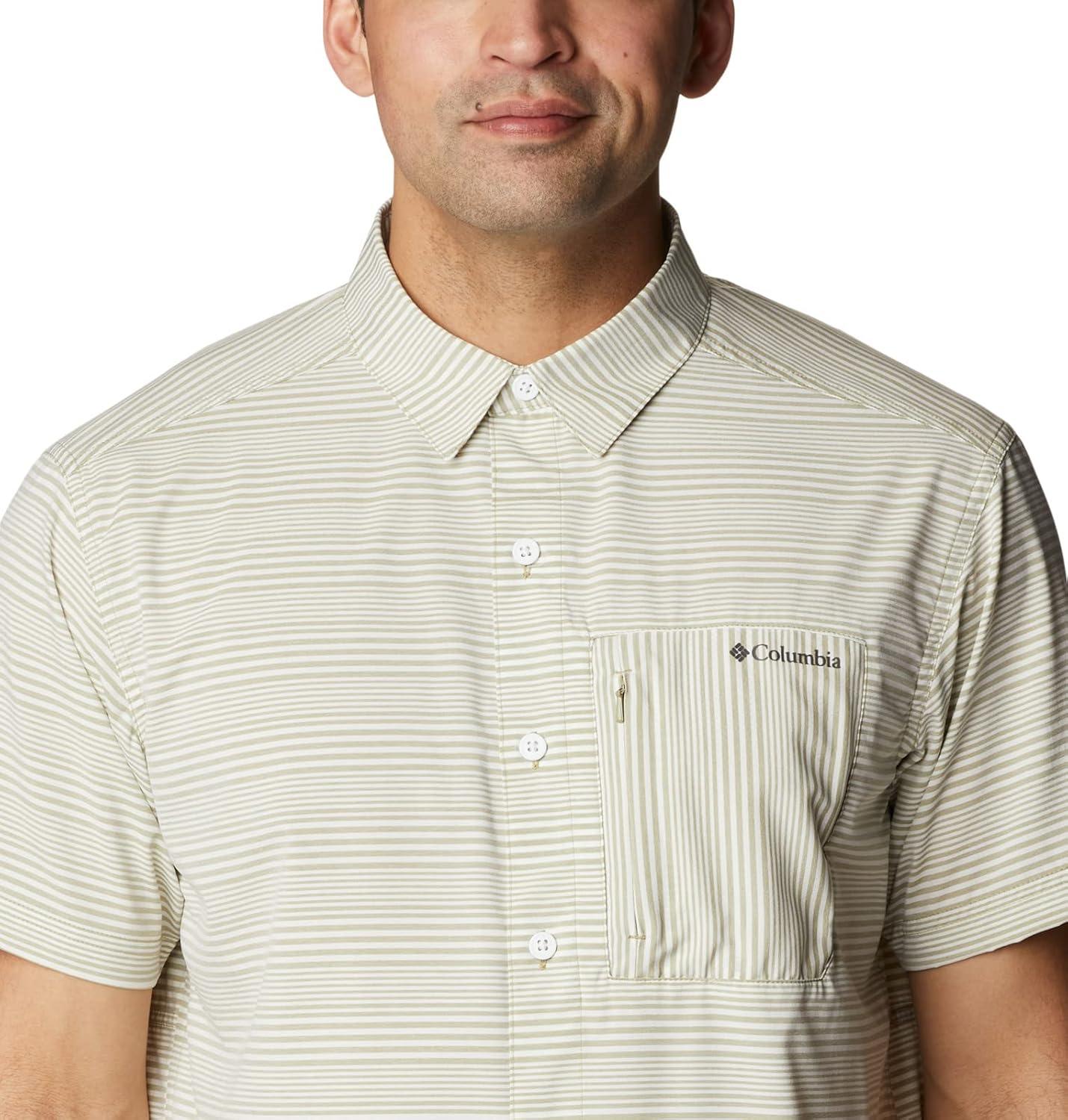 imageColumbia Mens Twisted Creek II Short Sleeve ShirtSavory Wave Crest Stripe