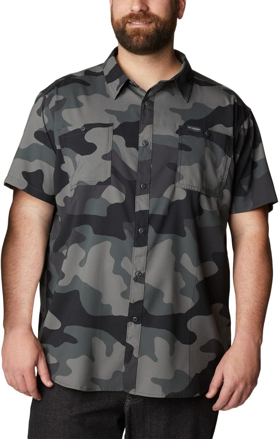 imageColumbia Mens Utilizer Printed Woven Short SleeveBlack Mod Camo