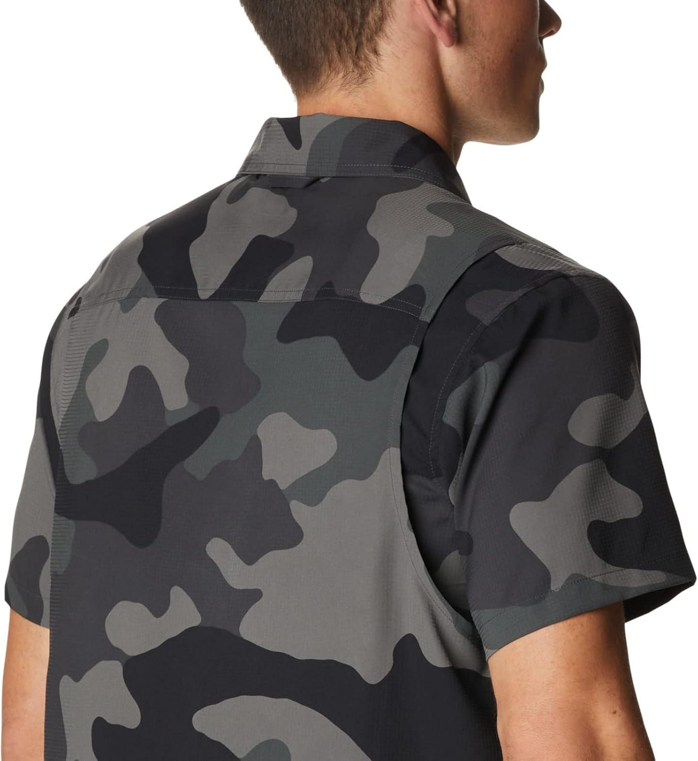 imageColumbia Mens Utilizer Printed Woven Short SleeveBlack Mod Camo