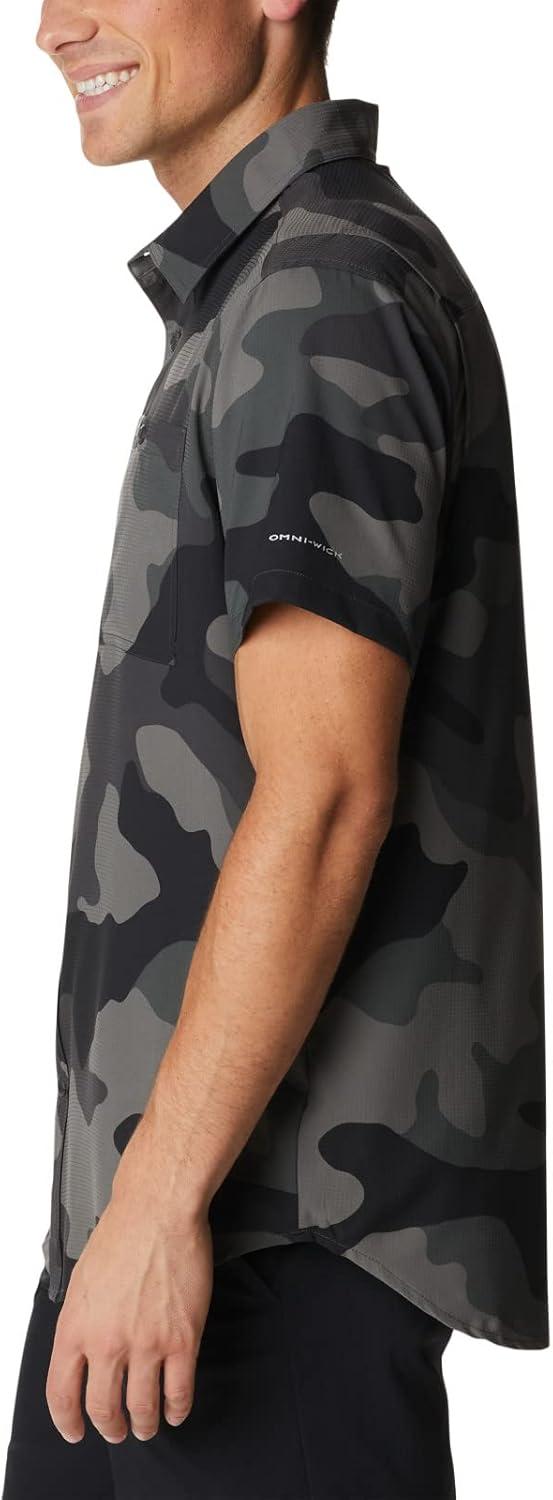 imageColumbia Mens Utilizer Printed Woven Short SleeveBlack Mod Camo