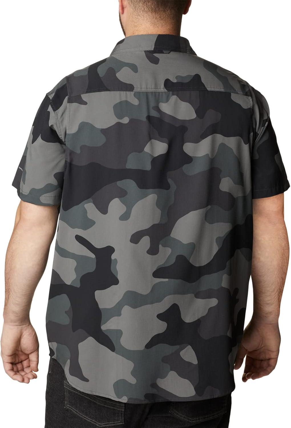 imageColumbia Mens Utilizer Printed Woven Short SleeveBlack Mod Camo