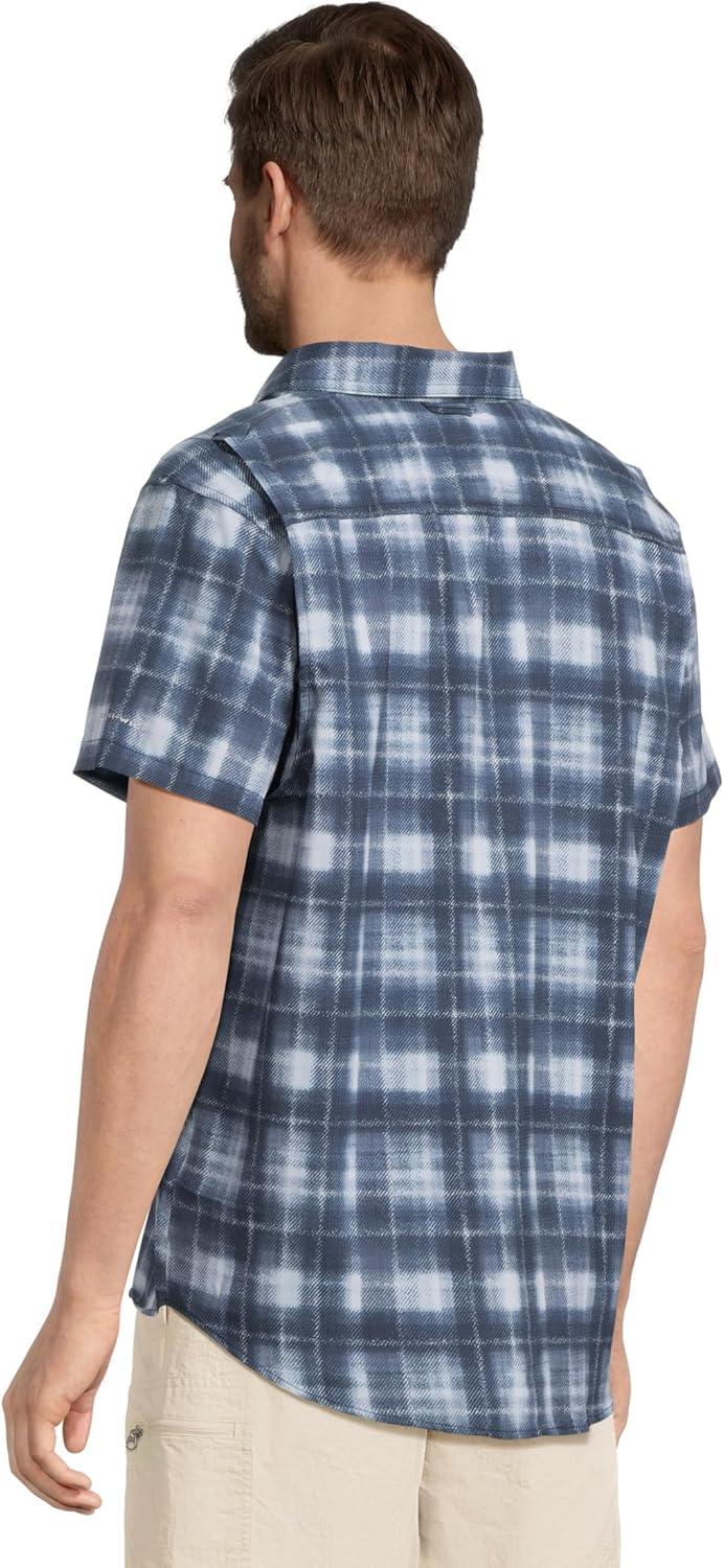 imageColumbia Mens Utilizer Printed Woven Short SleeveCollegiate Navy Omblur
