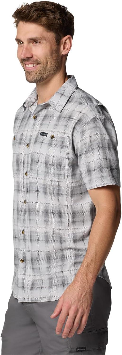 imageColumbia Mens Utilizer Printed Woven Short SleeveColumbia Grey Omblur