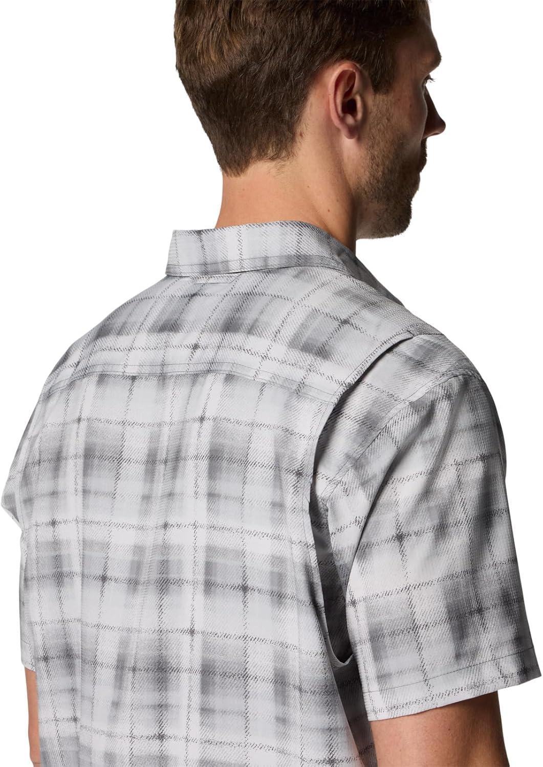 imageColumbia Mens Utilizer Printed Woven Short SleeveColumbia Grey Omblur