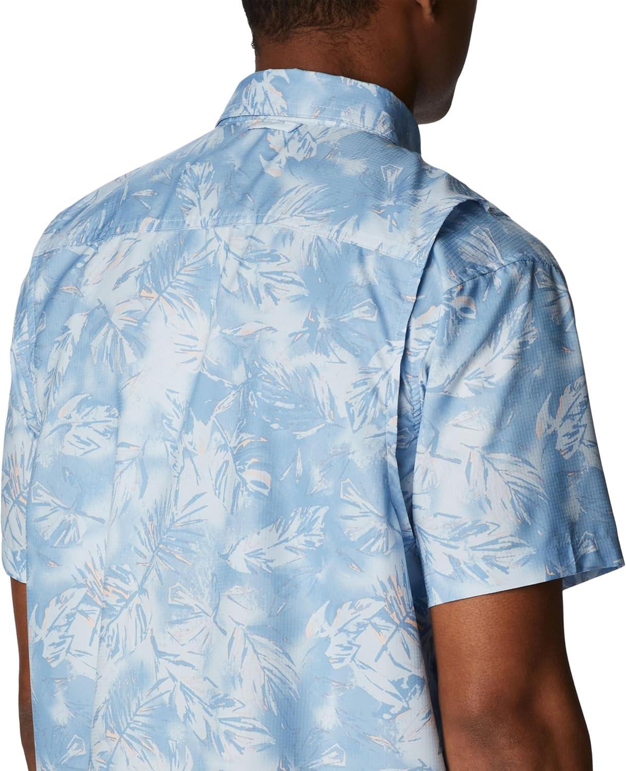 imageColumbia Mens Utilizer Printed Woven Short SleeveJet Stream Sketchy Paradise