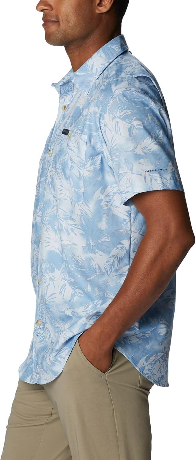 imageColumbia Mens Utilizer Printed Woven Short SleeveJet Stream Sketchy Paradise