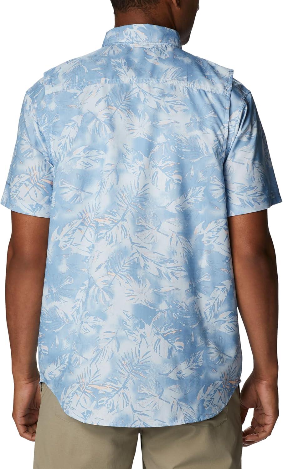 imageColumbia Mens Utilizer Printed Woven Short SleeveJet Stream Sketchy Paradise