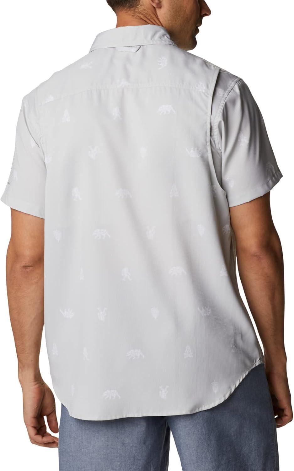 imageColumbia Mens Utilizer Printed Woven Short SleeveNimbus Grey Camp Social
