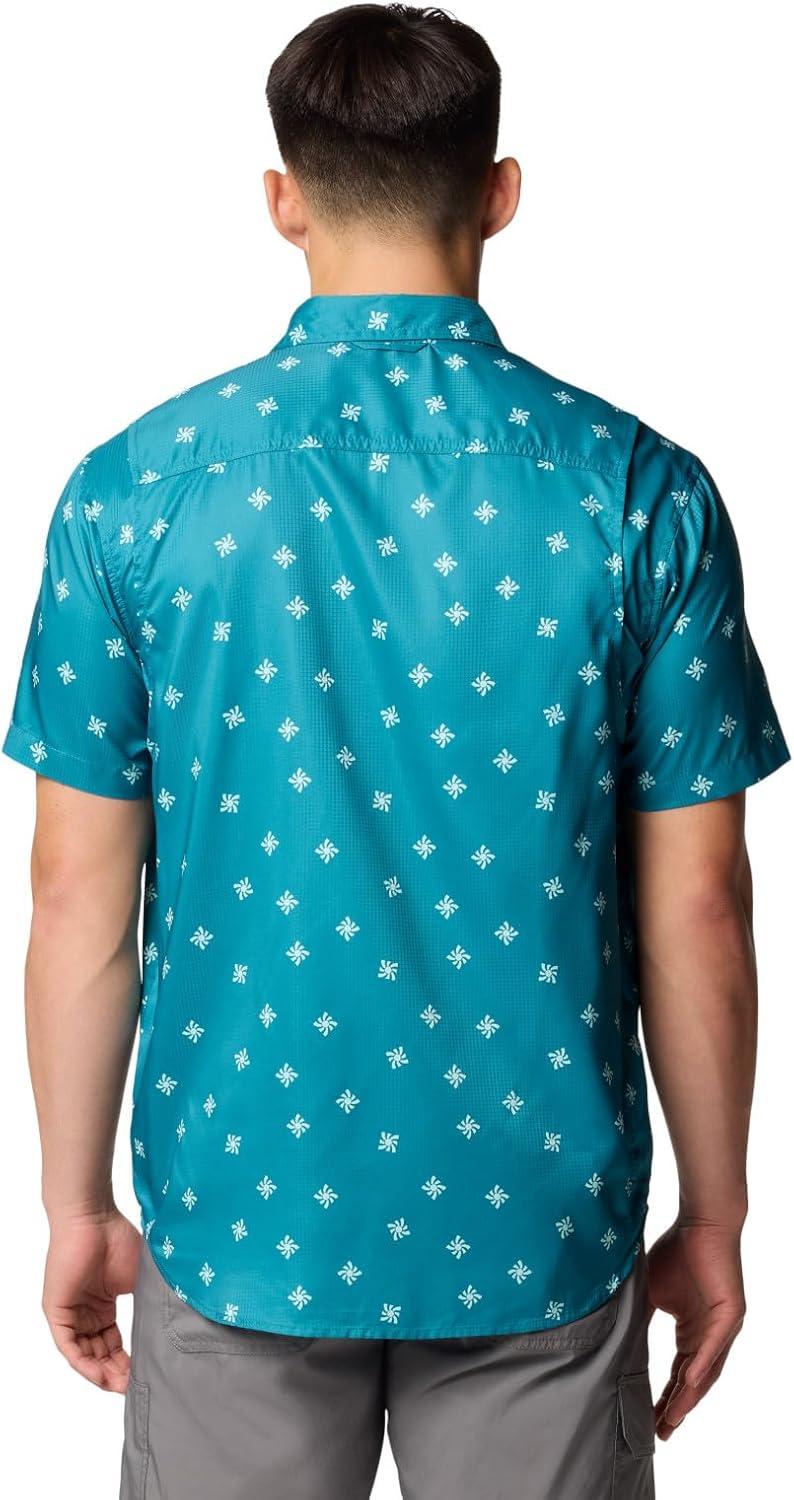imageColumbia Mens Utilizer Printed Woven Short SleeveRiver Blue Sundot Tonal