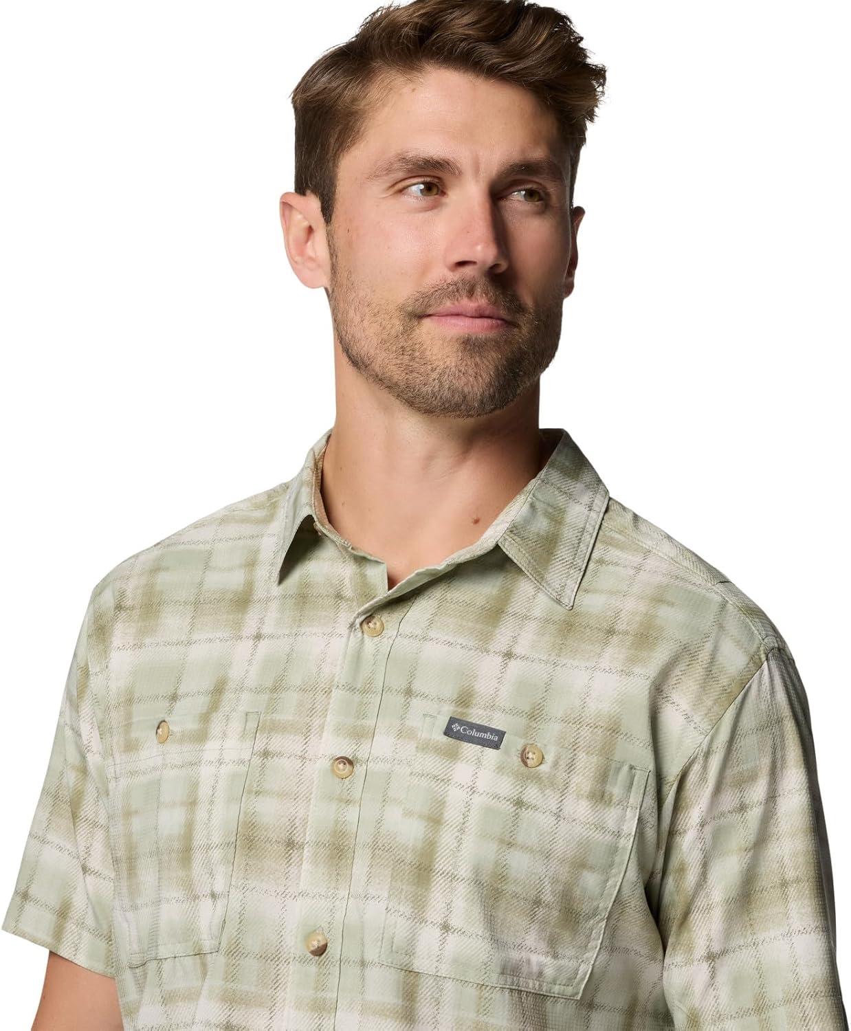 imageColumbia Mens Utilizer Printed Woven Short SleeveSafari Omblur