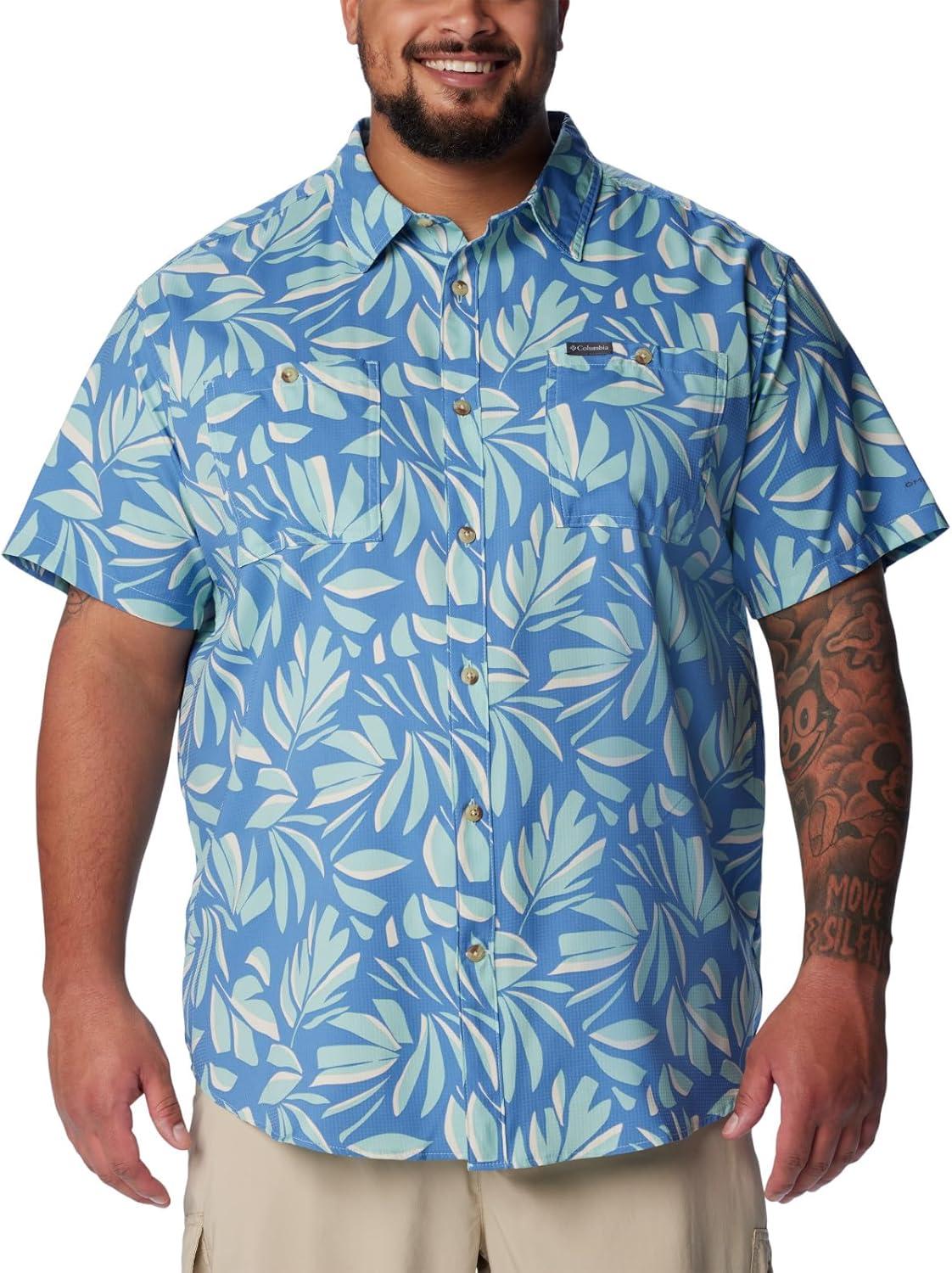 imageColumbia Mens Utilizer Printed Woven Short SleeveSpray Areca