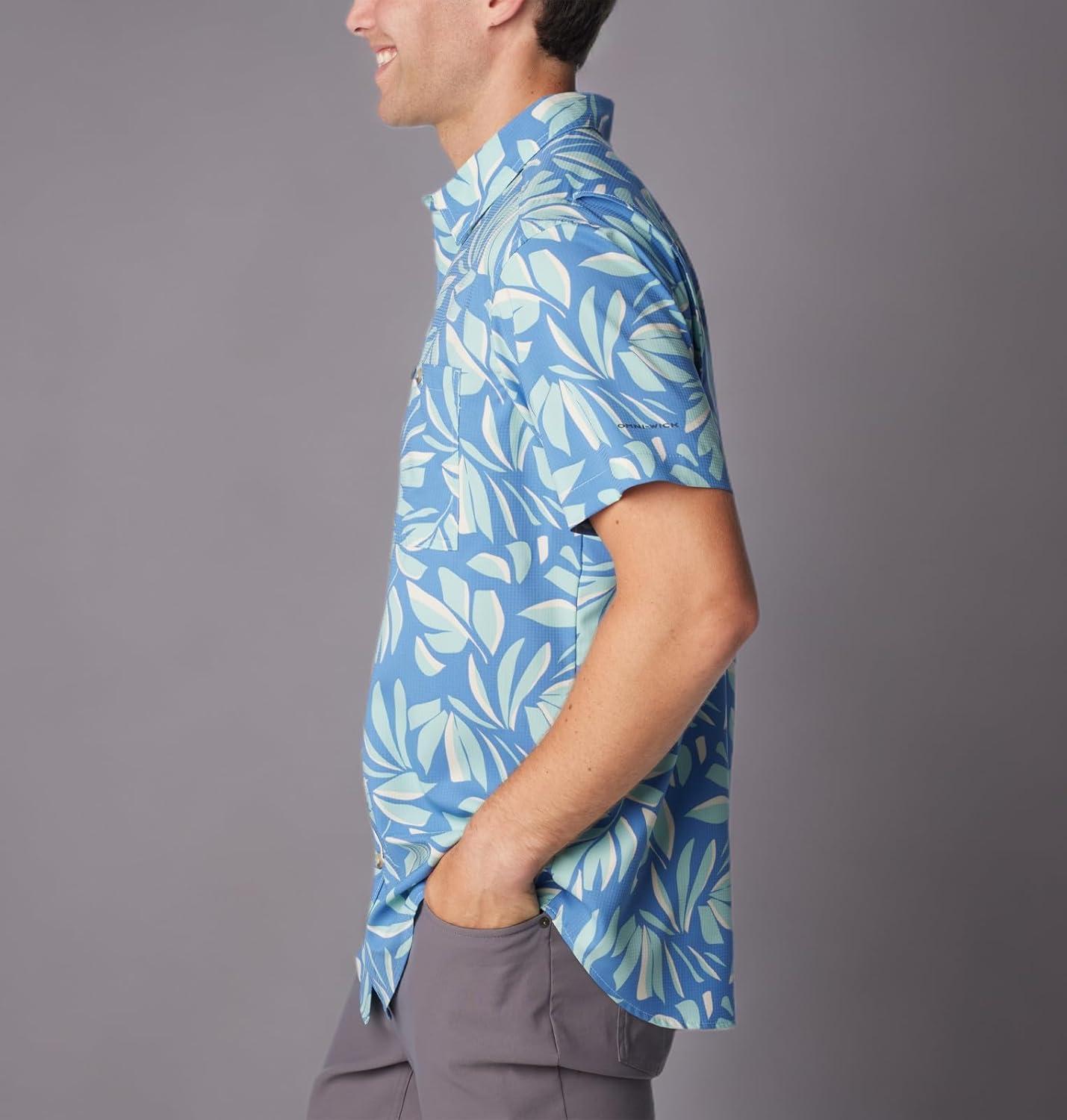 imageColumbia Mens Utilizer Printed Woven Short SleeveSpray Areca