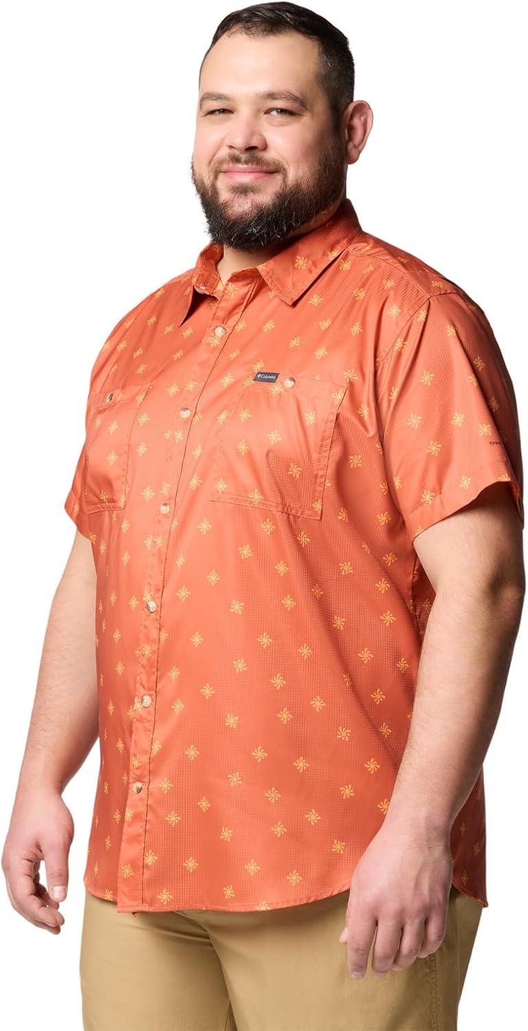 imageColumbia Mens Utilizer Printed Woven Short SleeveTuscan Sundot Tonal