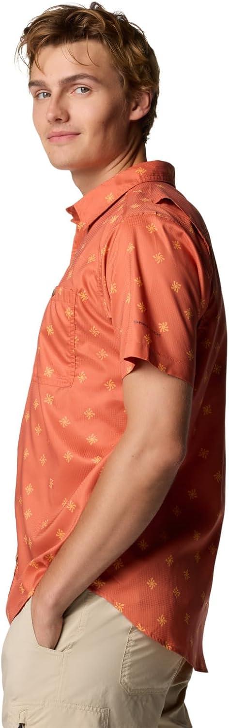 imageColumbia Mens Utilizer Printed Woven Short SleeveTuscan Sundot Tonal