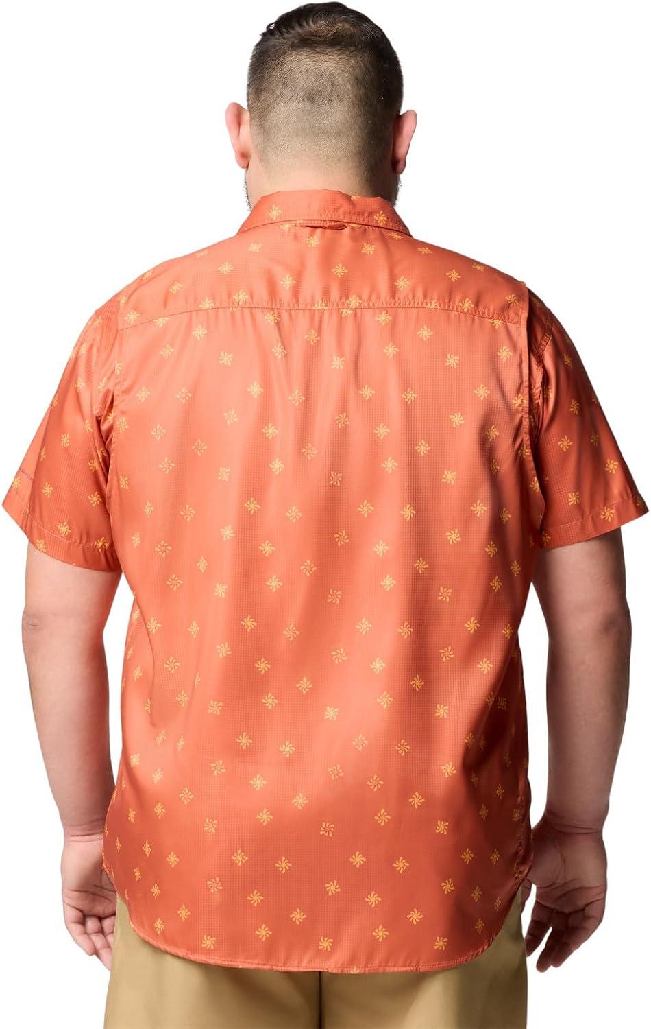 imageColumbia Mens Utilizer Printed Woven Short SleeveTuscan Sundot Tonal